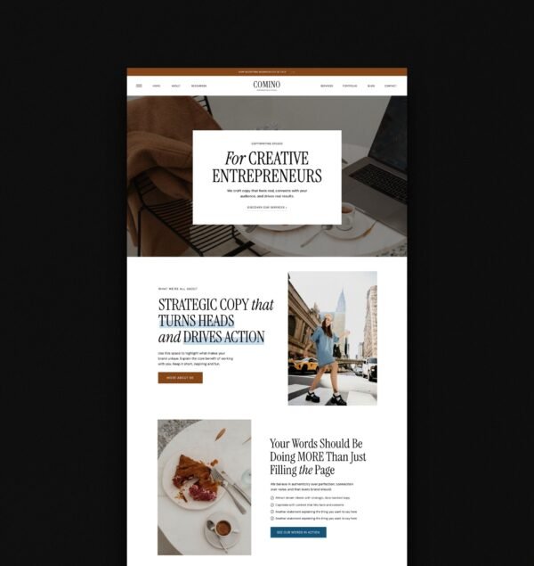 Comino Showit Template