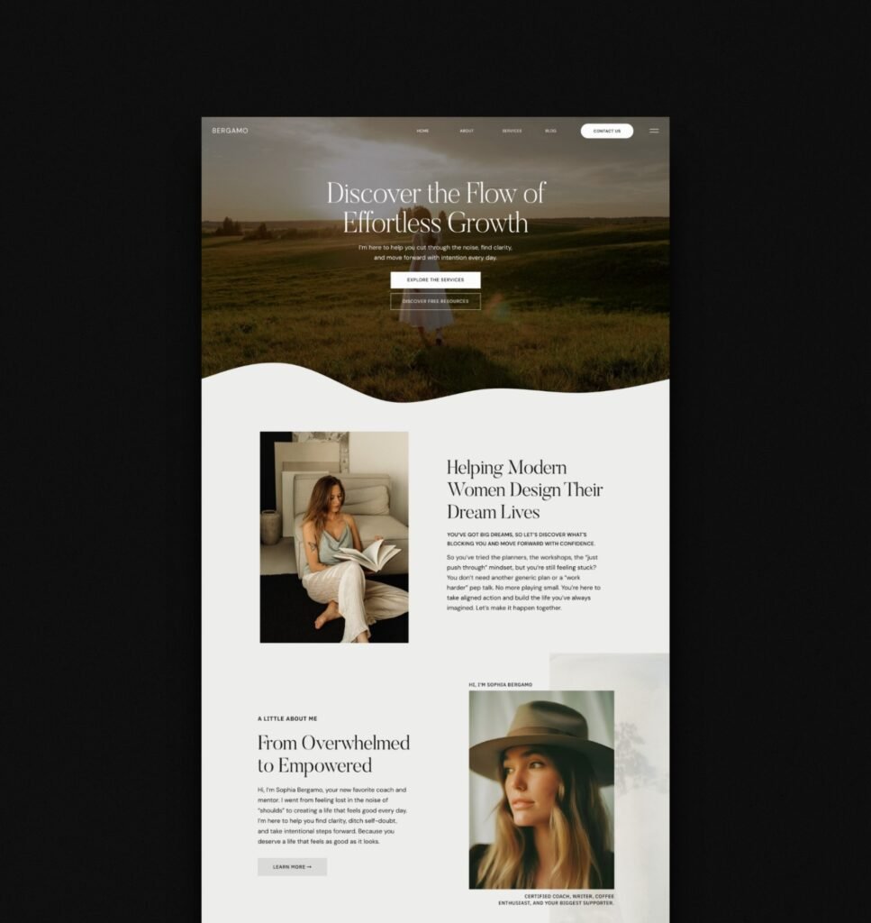 Bergamo Showit Template