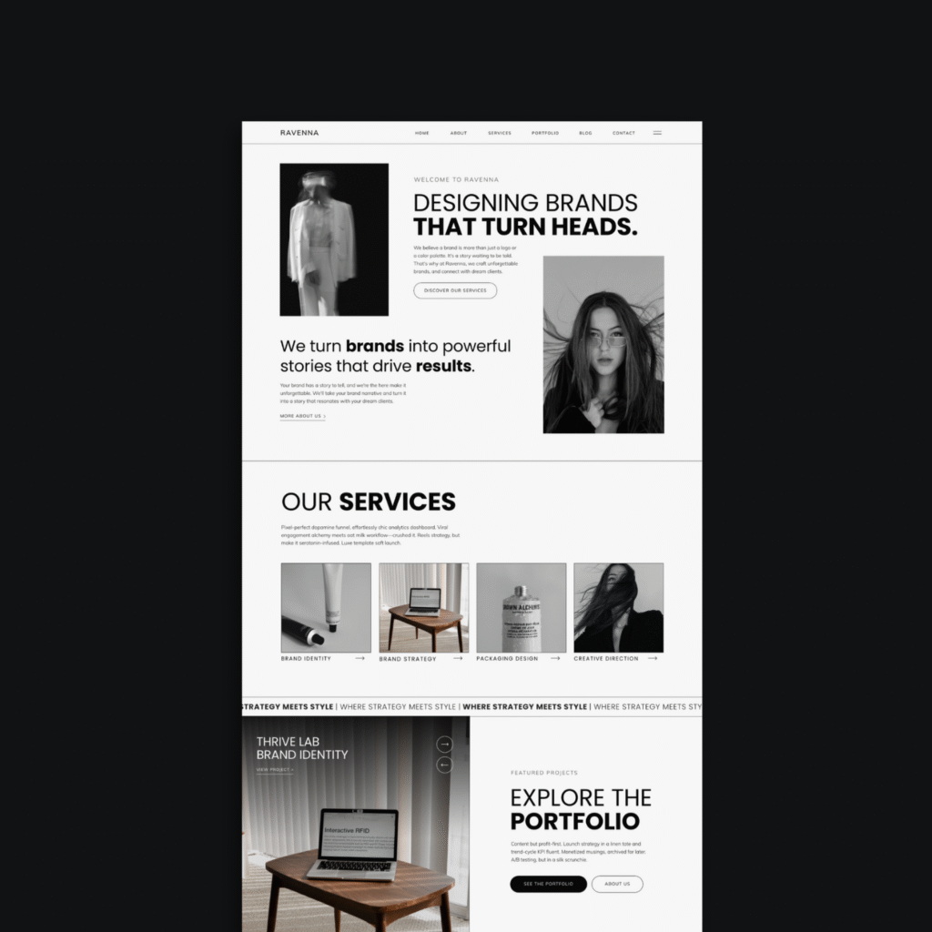 Ravenna Showit Template