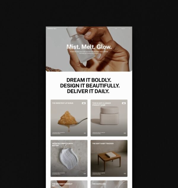 Shop Kit No.1 – Showit Add-On Template