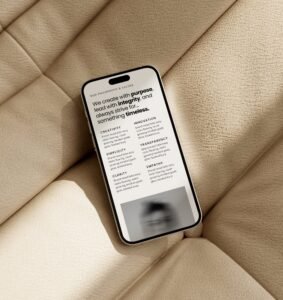mockup about page ravenna iphone