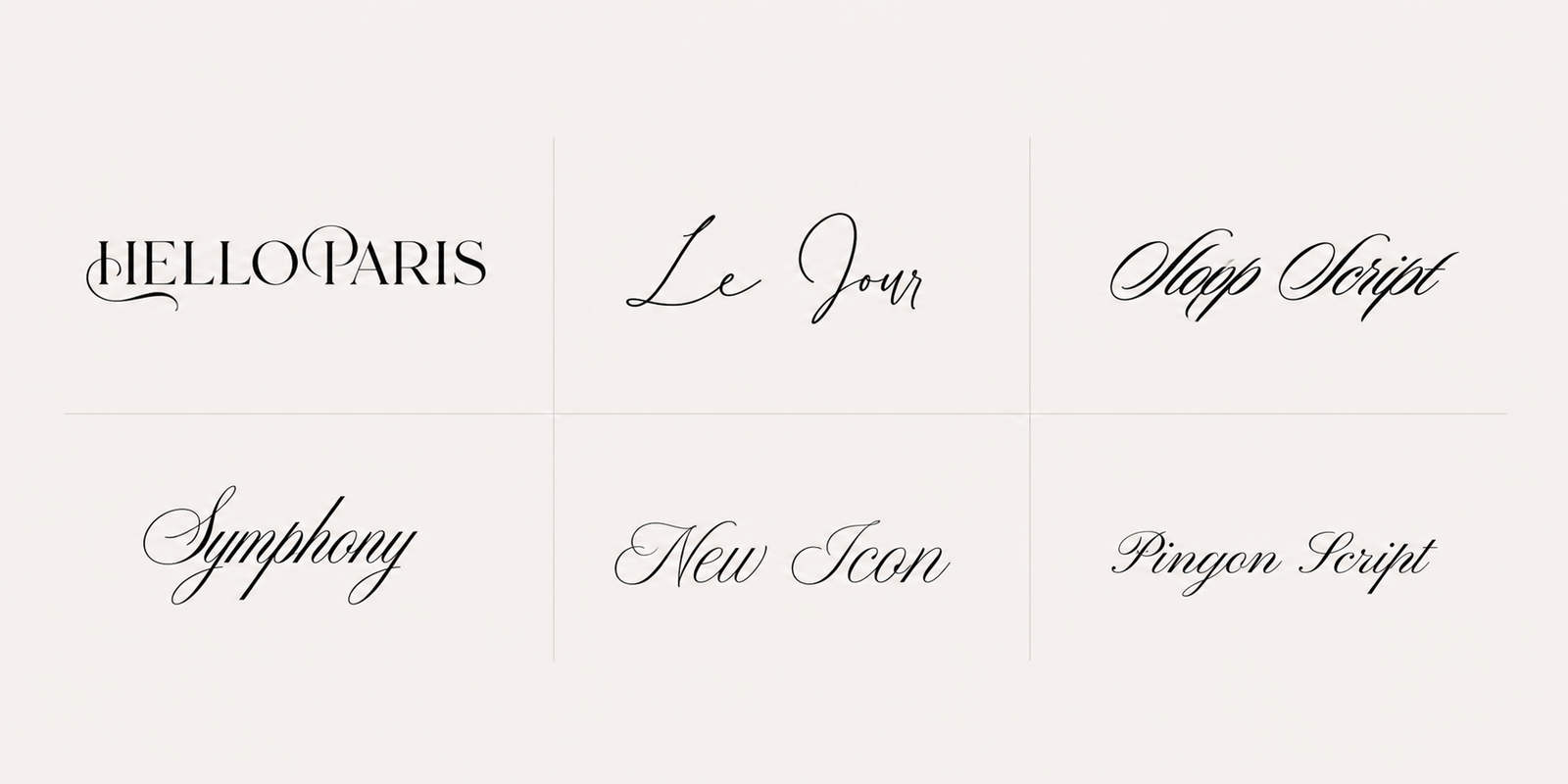 Canva accent fonts for signatures, labels and decorative brand details