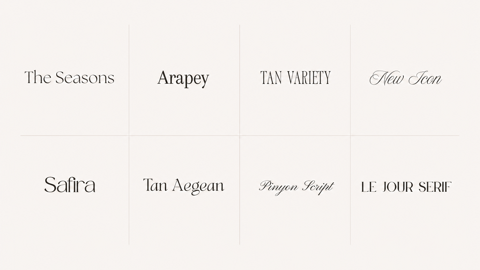 Soft feminine elegant Canva fonts for wellness and bridal brands